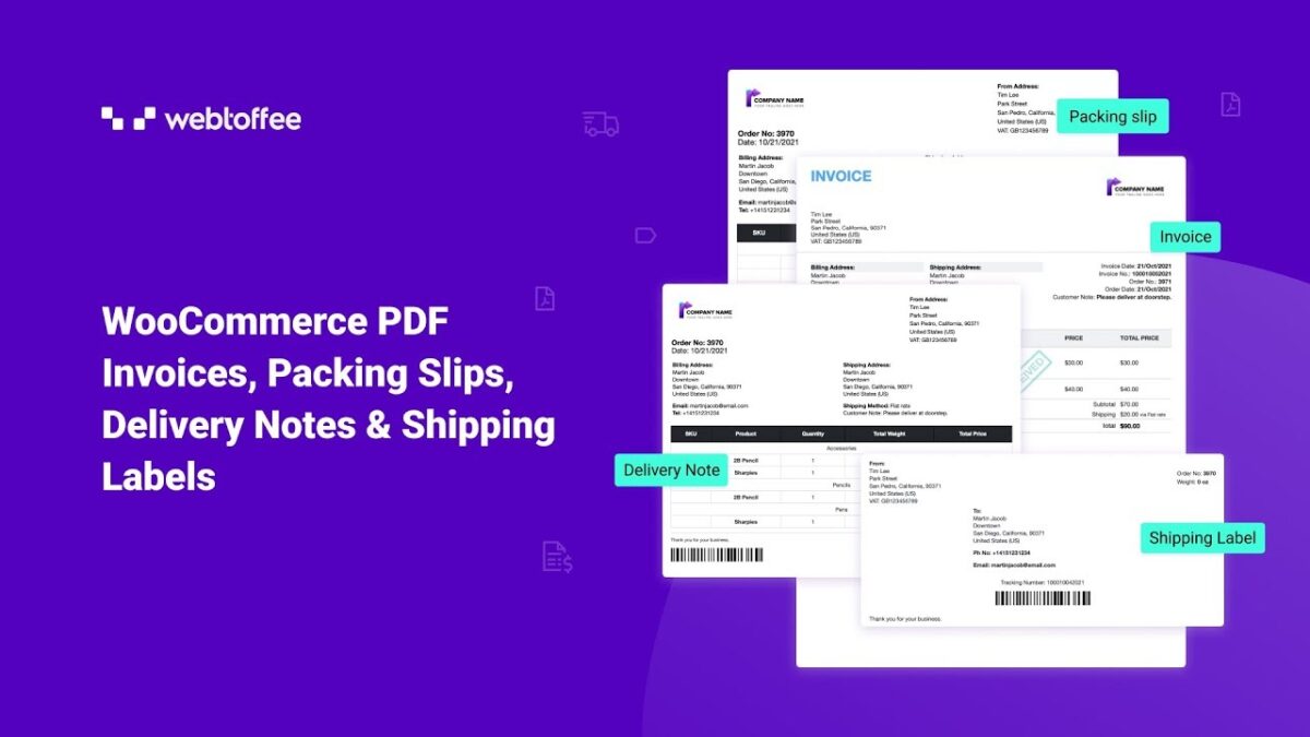 WooCommerce PDF发票、装箱单、送货单& amp运输标签Pro NULLED wp插件推荐