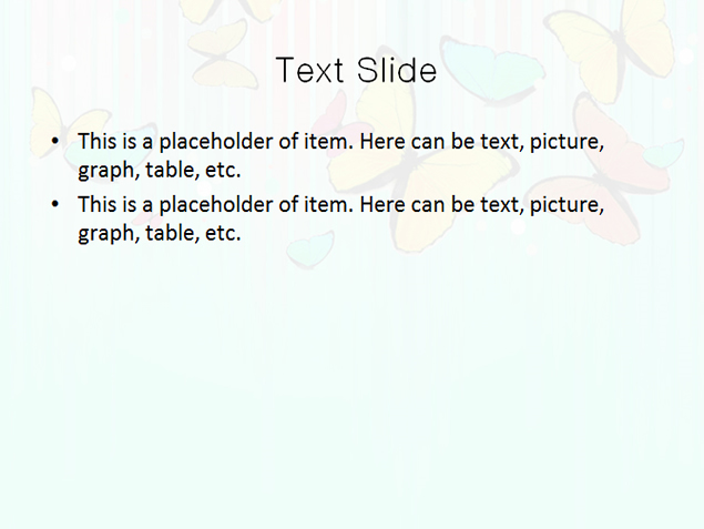彩色蝴蝶漂亮背景Powerpoint模板 幻灯片演示文档 PPT下载2